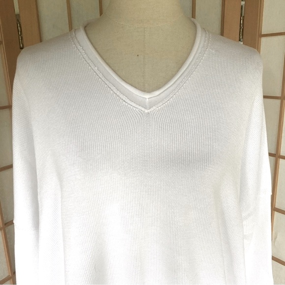 Shirin Guild White Cotton Boxy Loose Fit Scotland Sweater - Picture 3 of 15